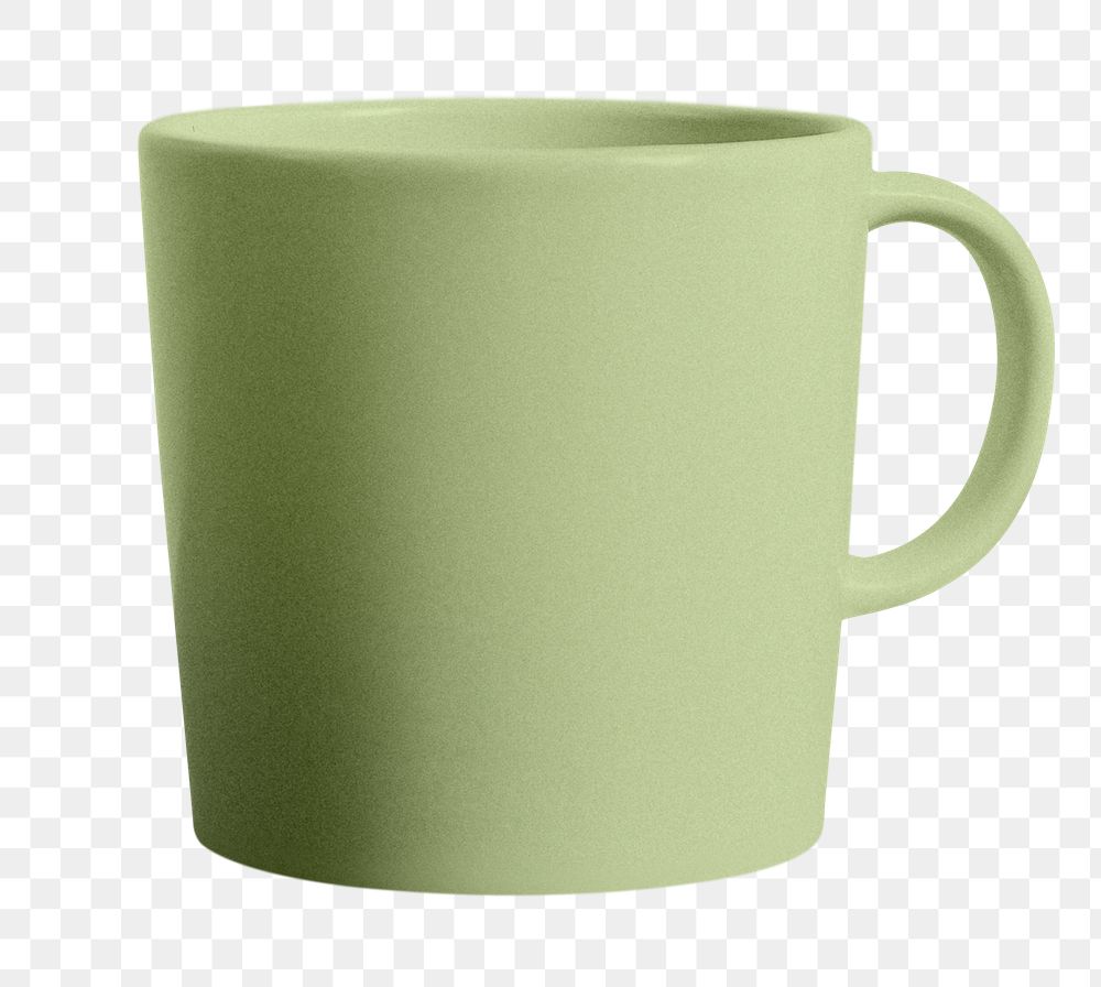 Green ceramic coffee cup design element