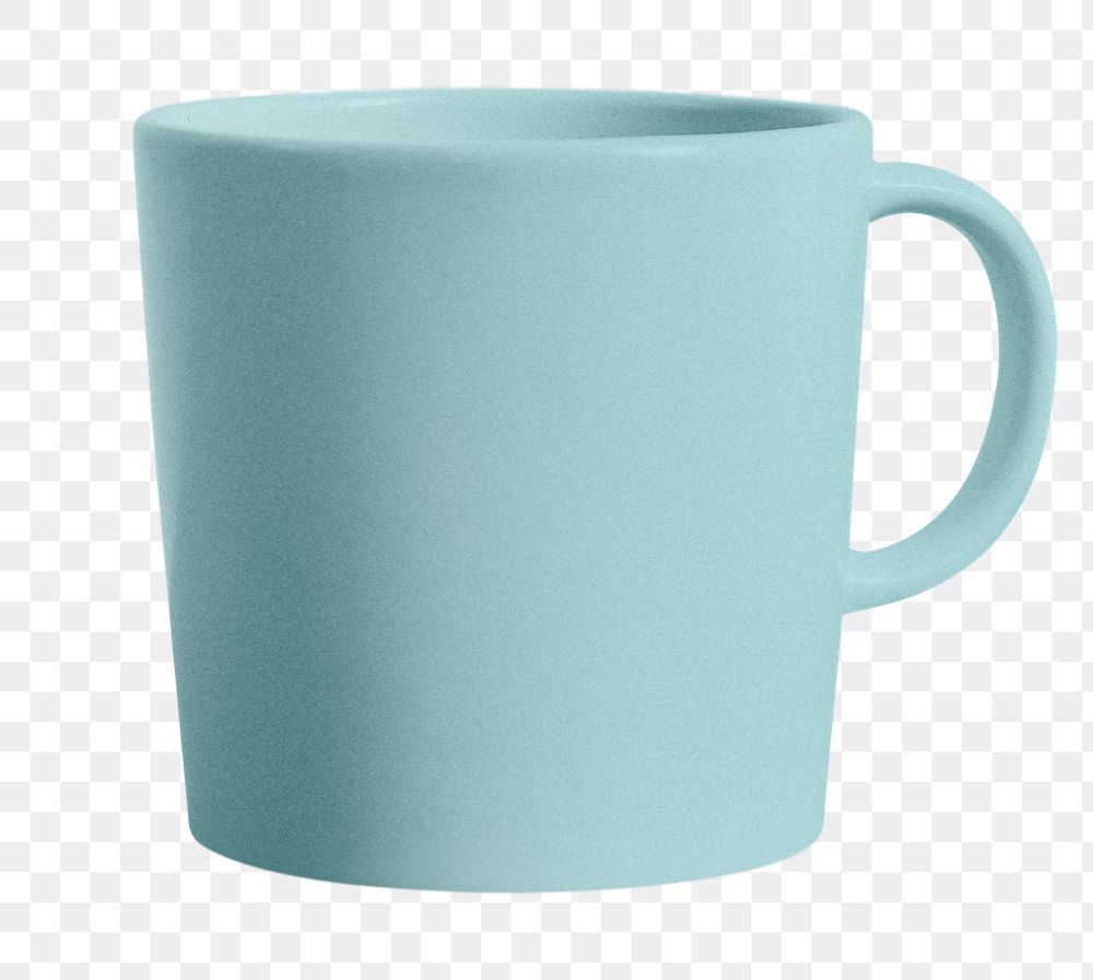 Blue ceramic coffee cup design element