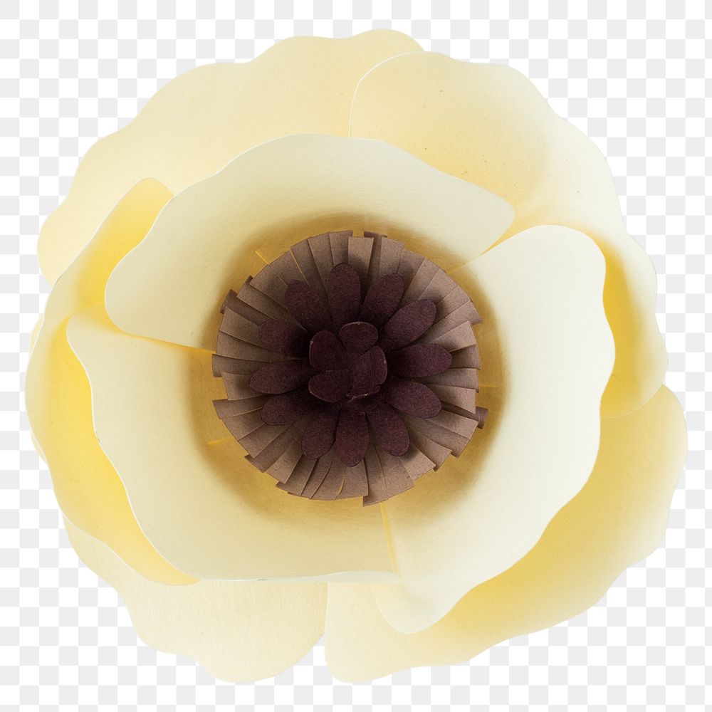 White poppy png paper craft