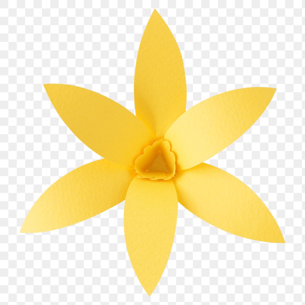 Yellow daffodil png paper craft