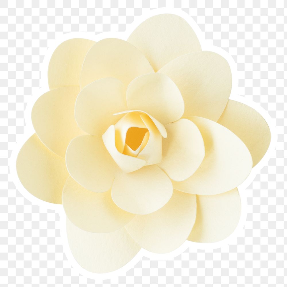 White camellia sticker paper craft png
