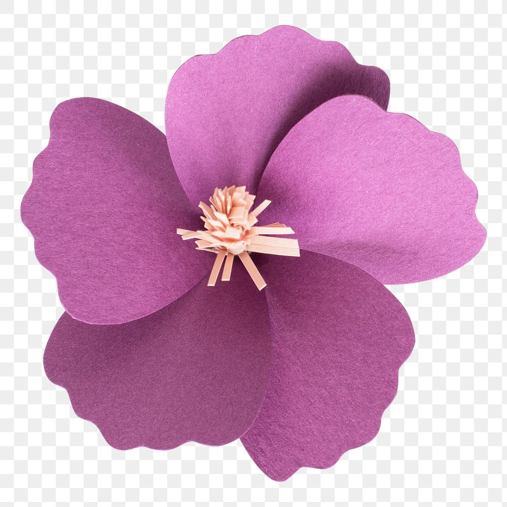 Purple flower png paper craft