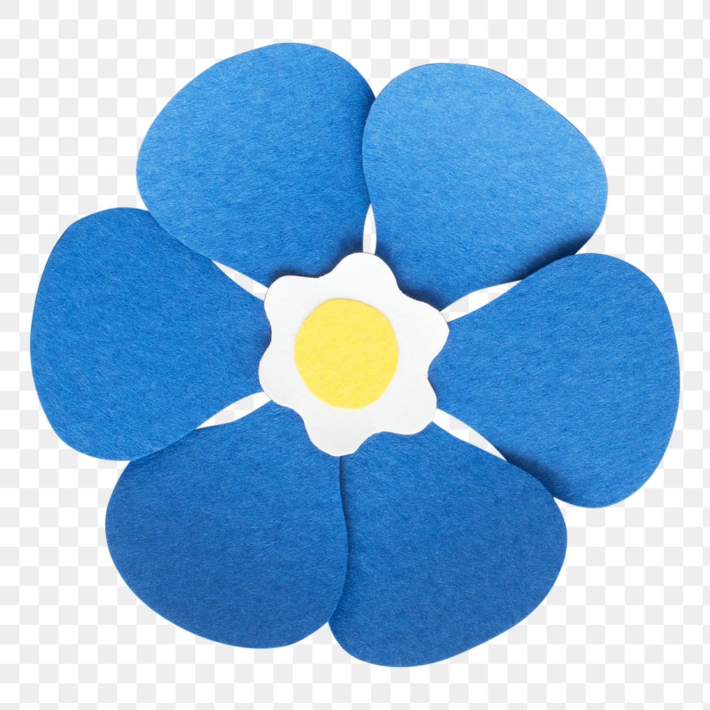 Forget me not flower png paper craft