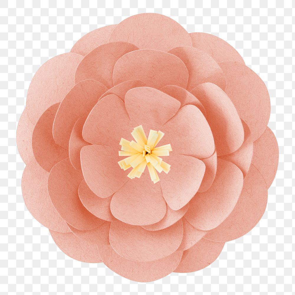 Peony paper flower transparent png
