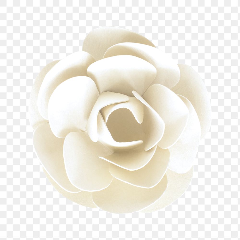White rose paper craft transparent png