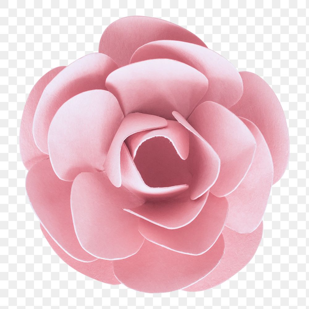 Pink rose png paper craft