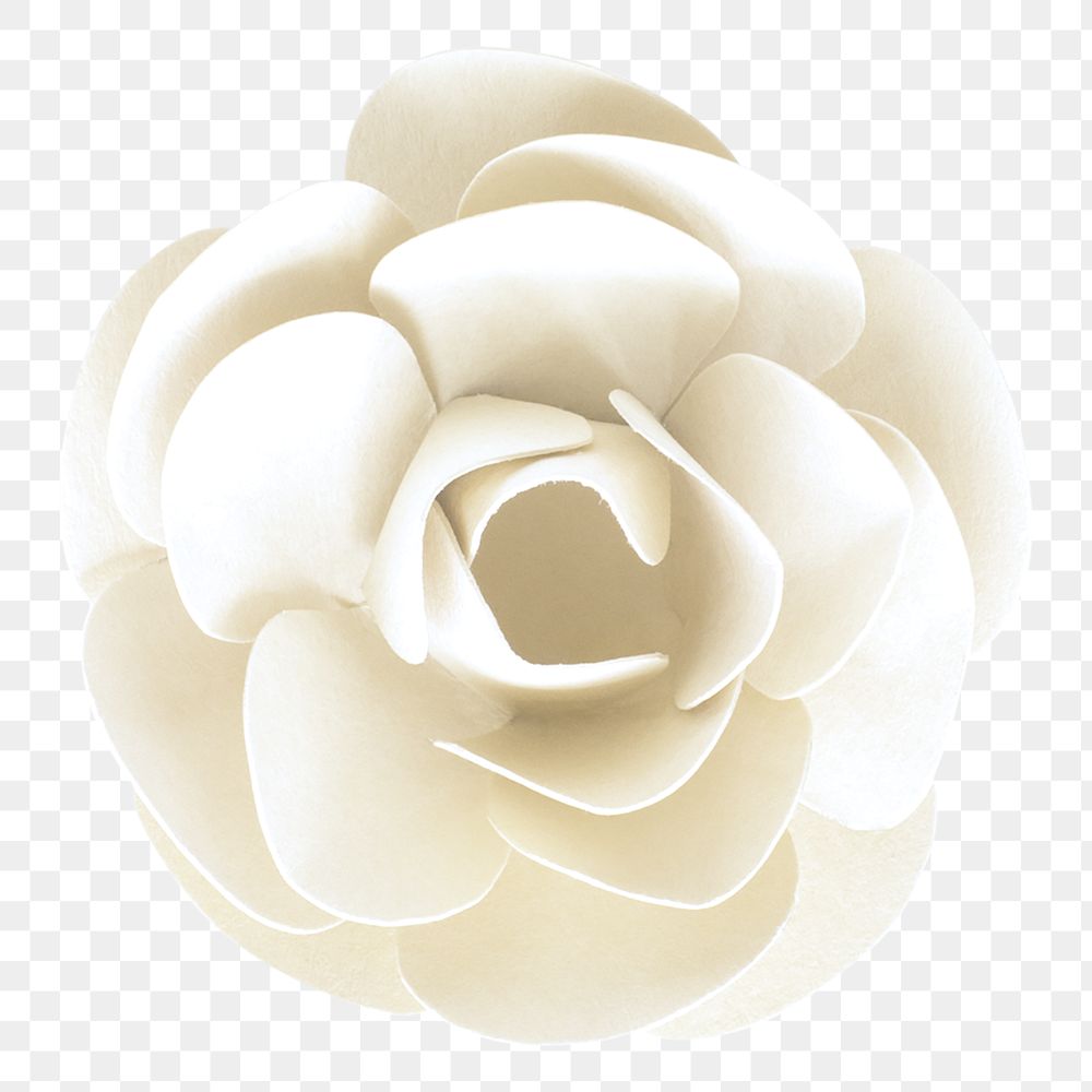 White rose paper craft png