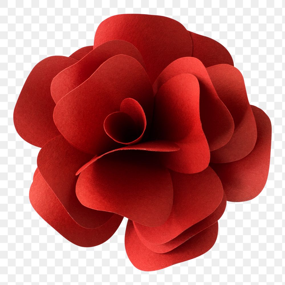 Red rose png paper craft