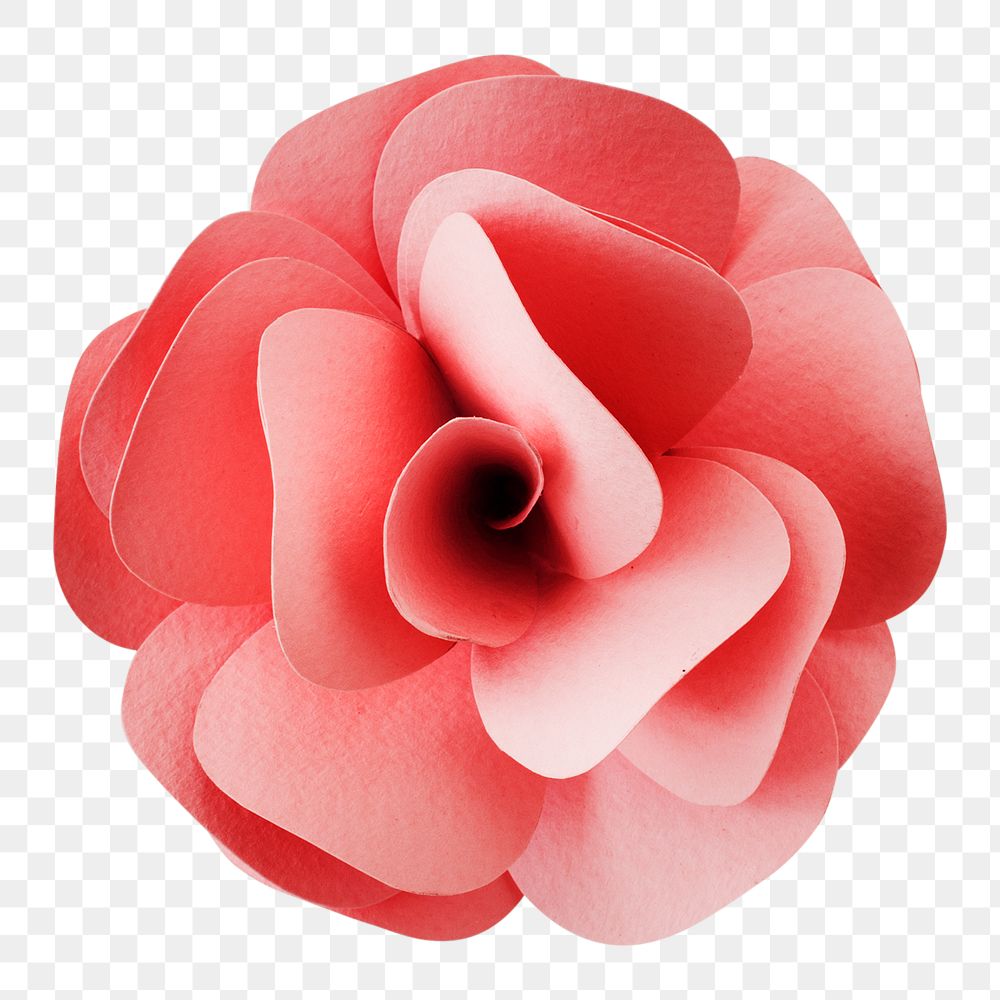 Rose 3D papercraft flower png