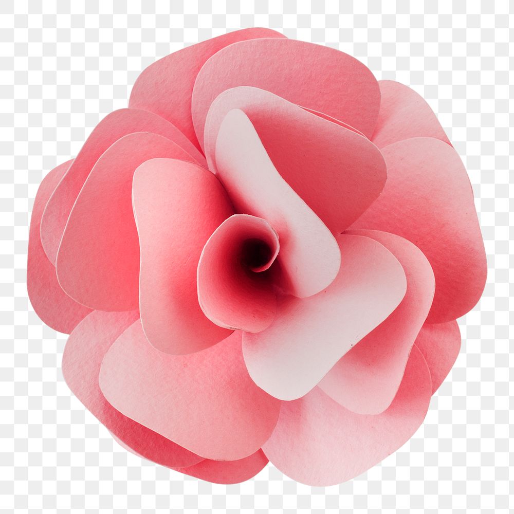 Rose 3D papercraft flower png