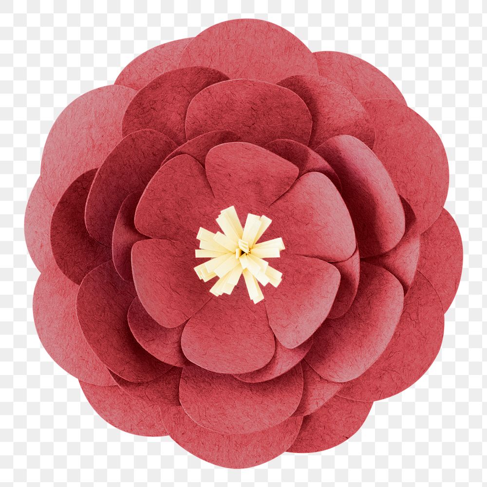 Red rose png paper craft