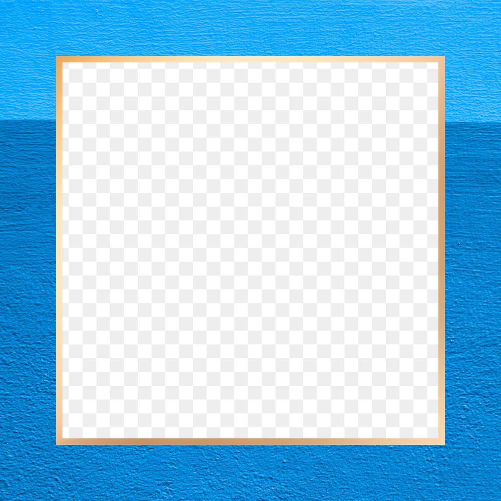 Blue border frame png transparent