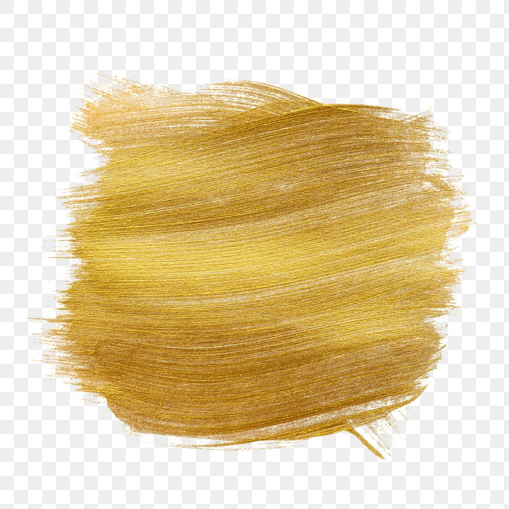 Festive metallic gold paint brush stroke