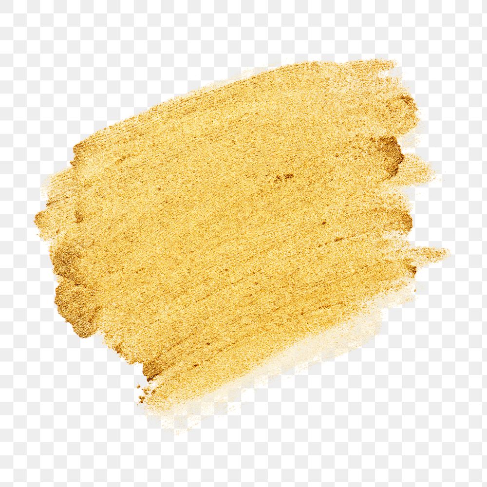 Festive metallic gold paint brush stroke 
