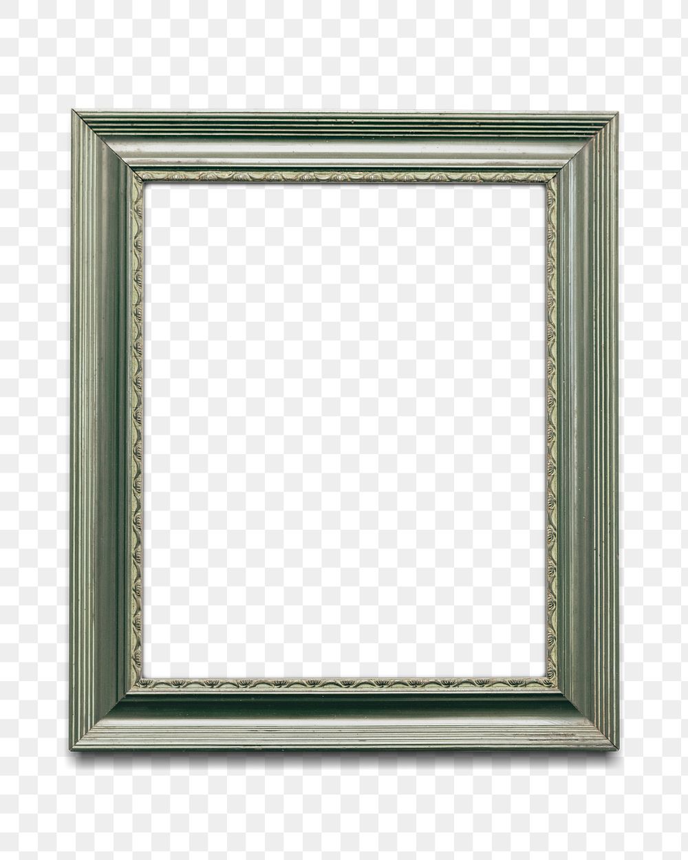 Green picture frame mockup transparent png