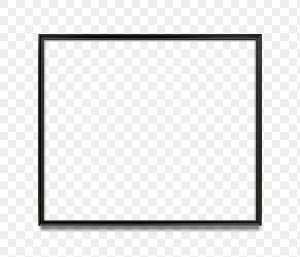 Black picture frame transparent png