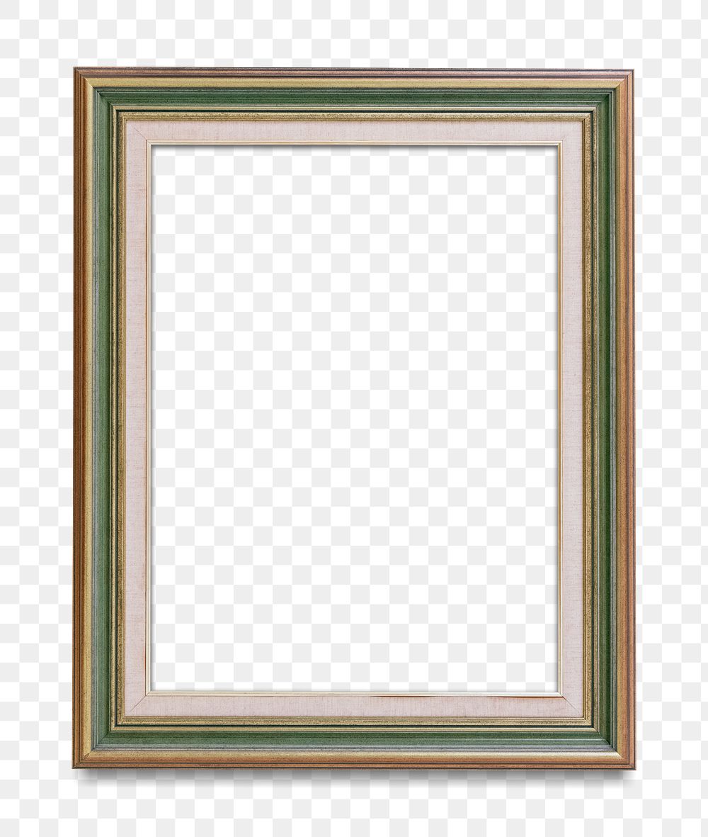 Brown and green picture frame transparent png