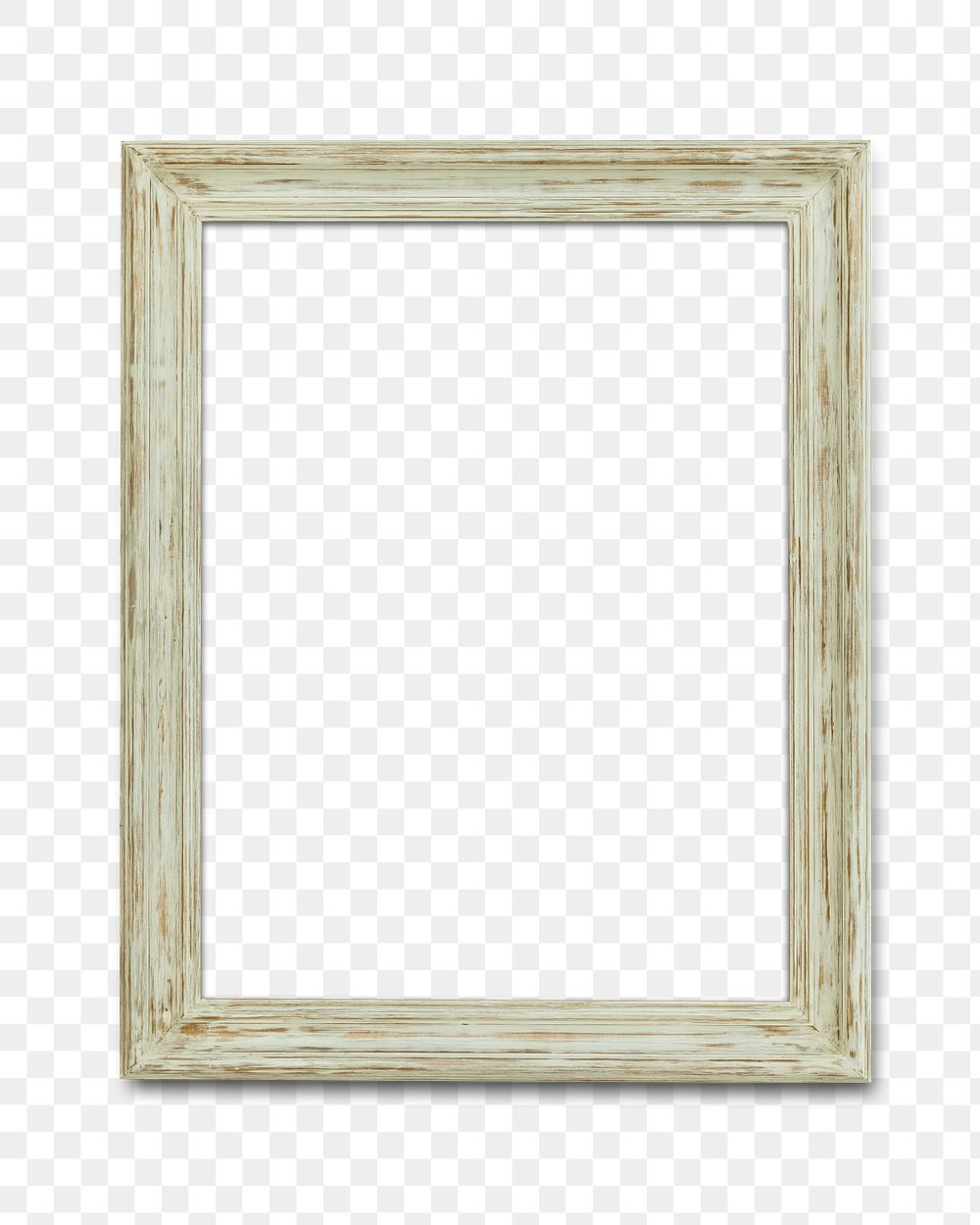 Wooden picture frame mockup transparent png