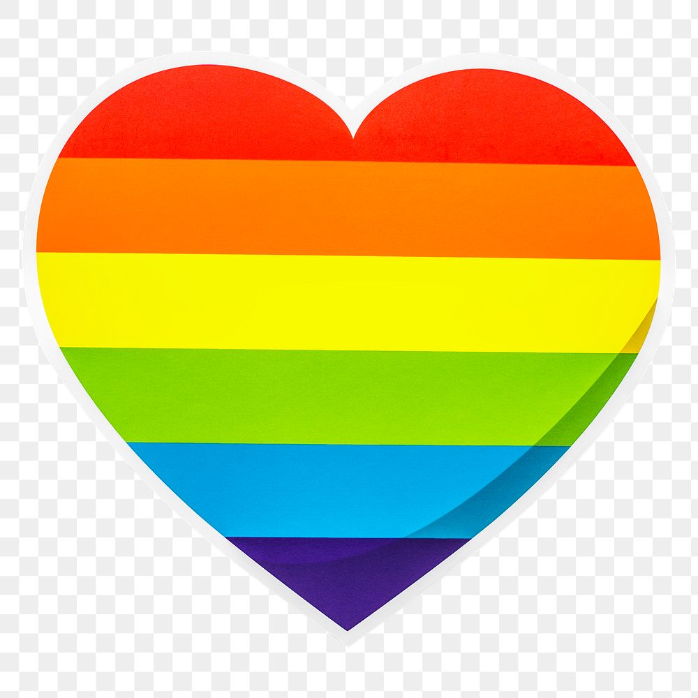 Rainbow heart lgbtq icon design sticker
