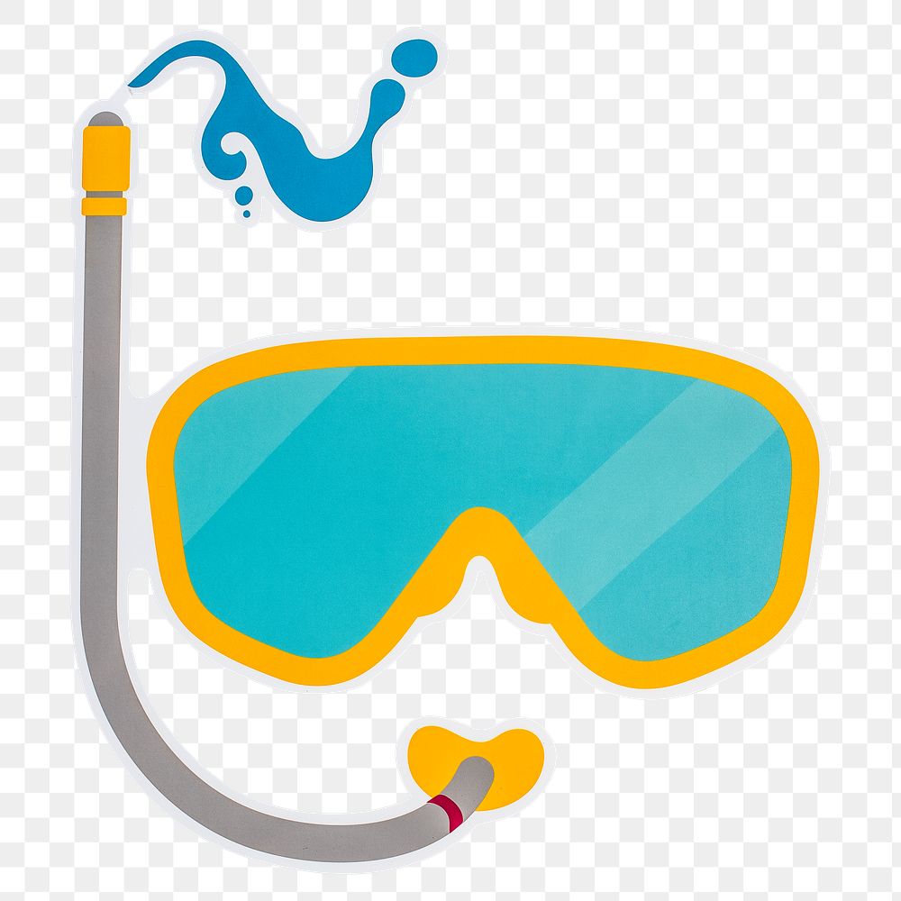 Scuba diving and snorkeling goggles Free PNG Sticker rawpixel