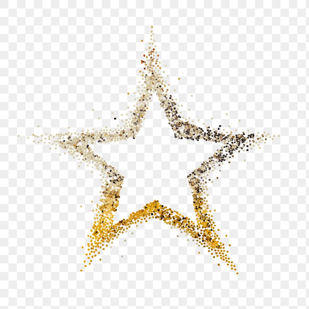 Shiny dusty gold star transparent Premium PNG rawpixel