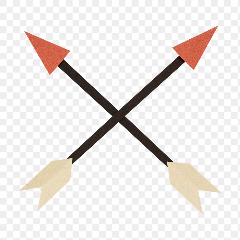 Arrows symbol paper craft design element