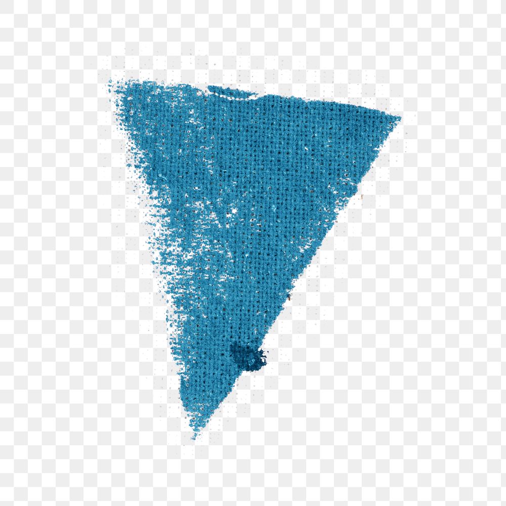 Triangle png blue block print sticker