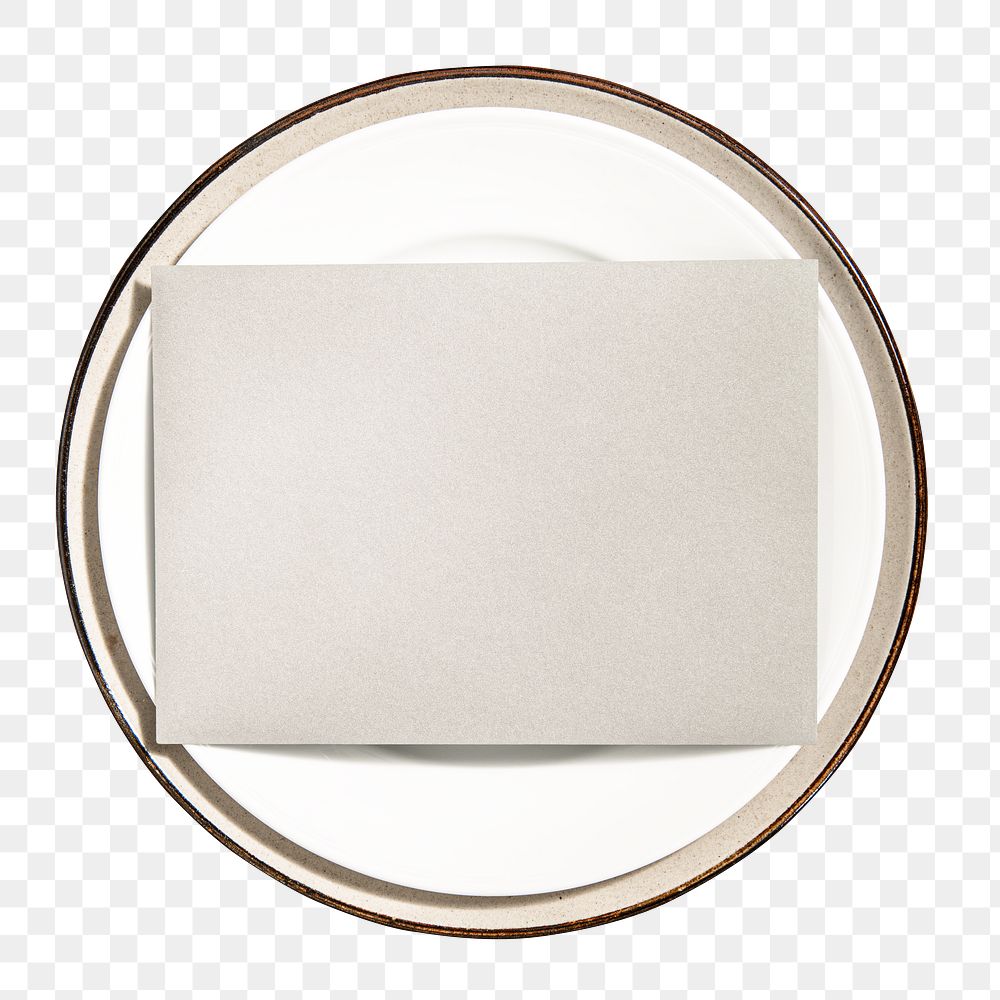 Menu png on plate