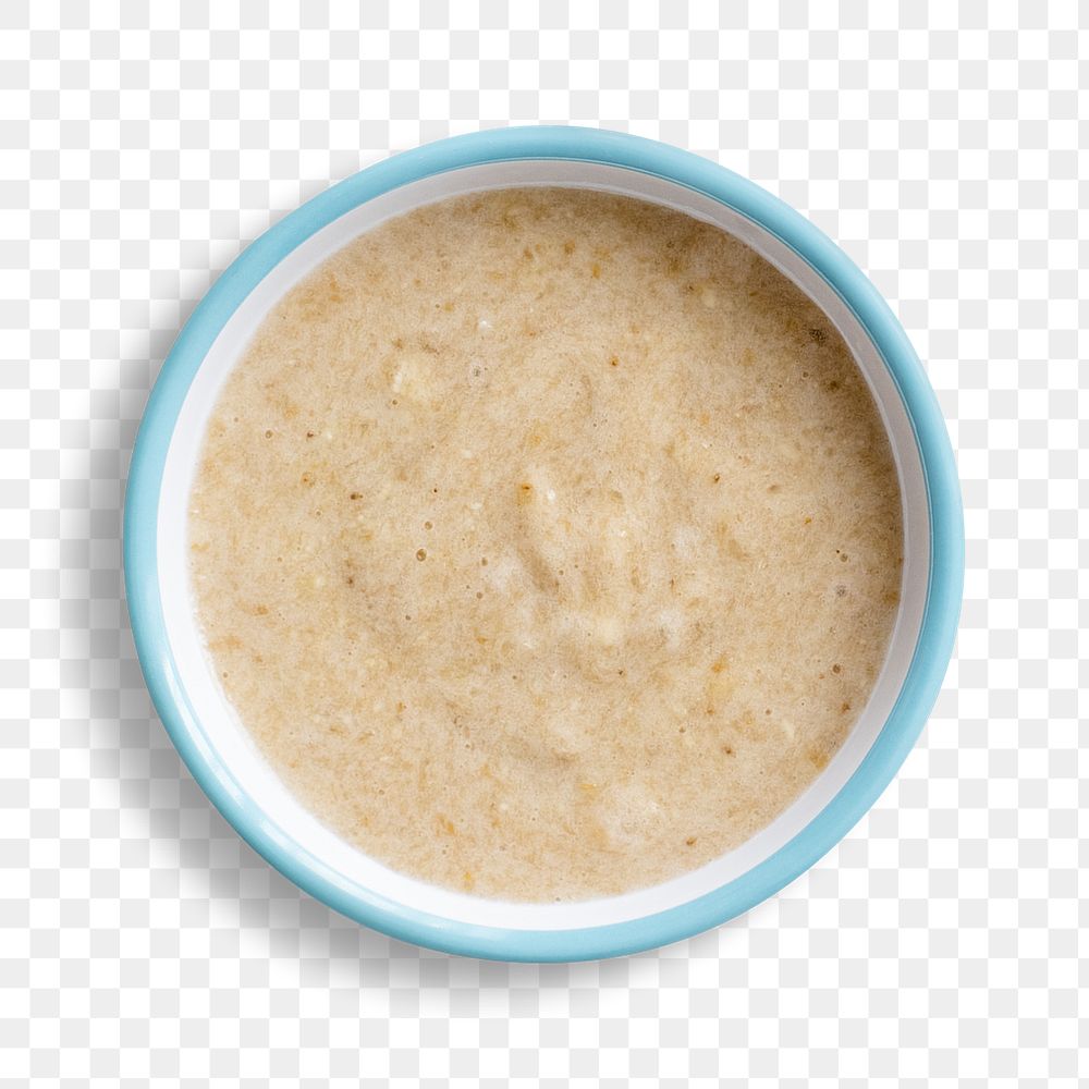 Baby food png sticker, homemade banana puree