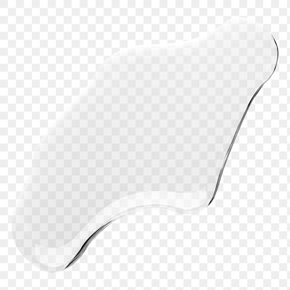 Water png, abstract liquid shape sticker