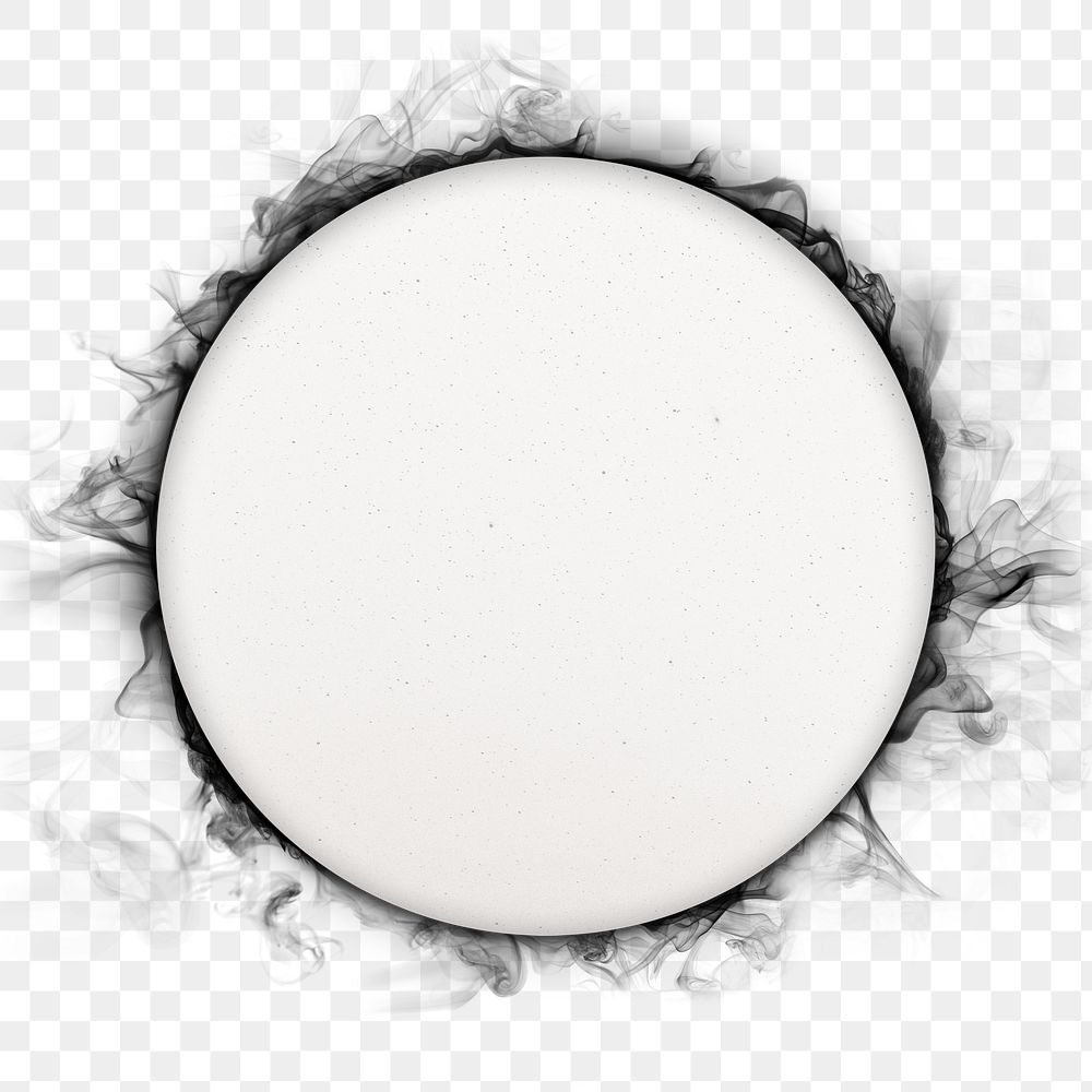 Frame png aesthetic, smoke white circle shape design