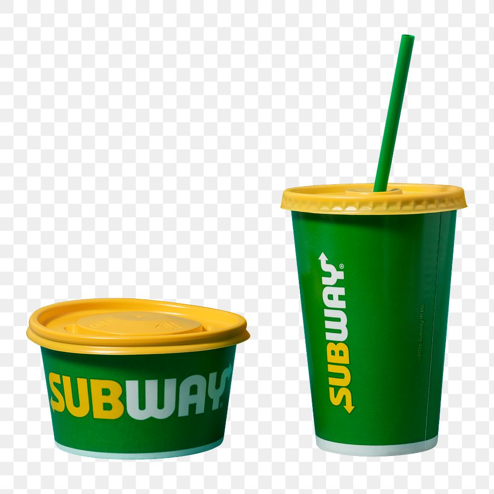 Subway cups png. AUGUST 12, 2021 - BANGKOK, THAILAND