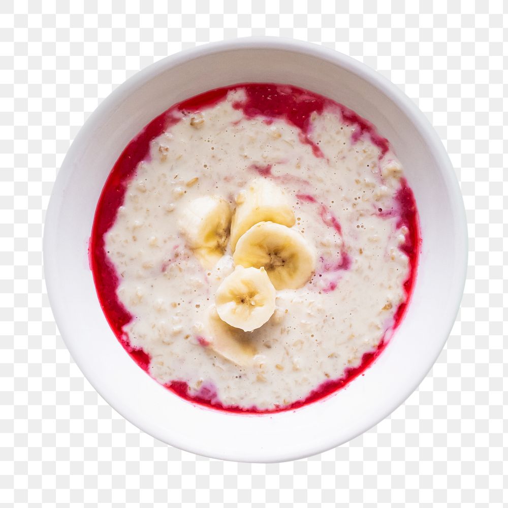Png porridge, raspberry sauce, kids healthy breakfast