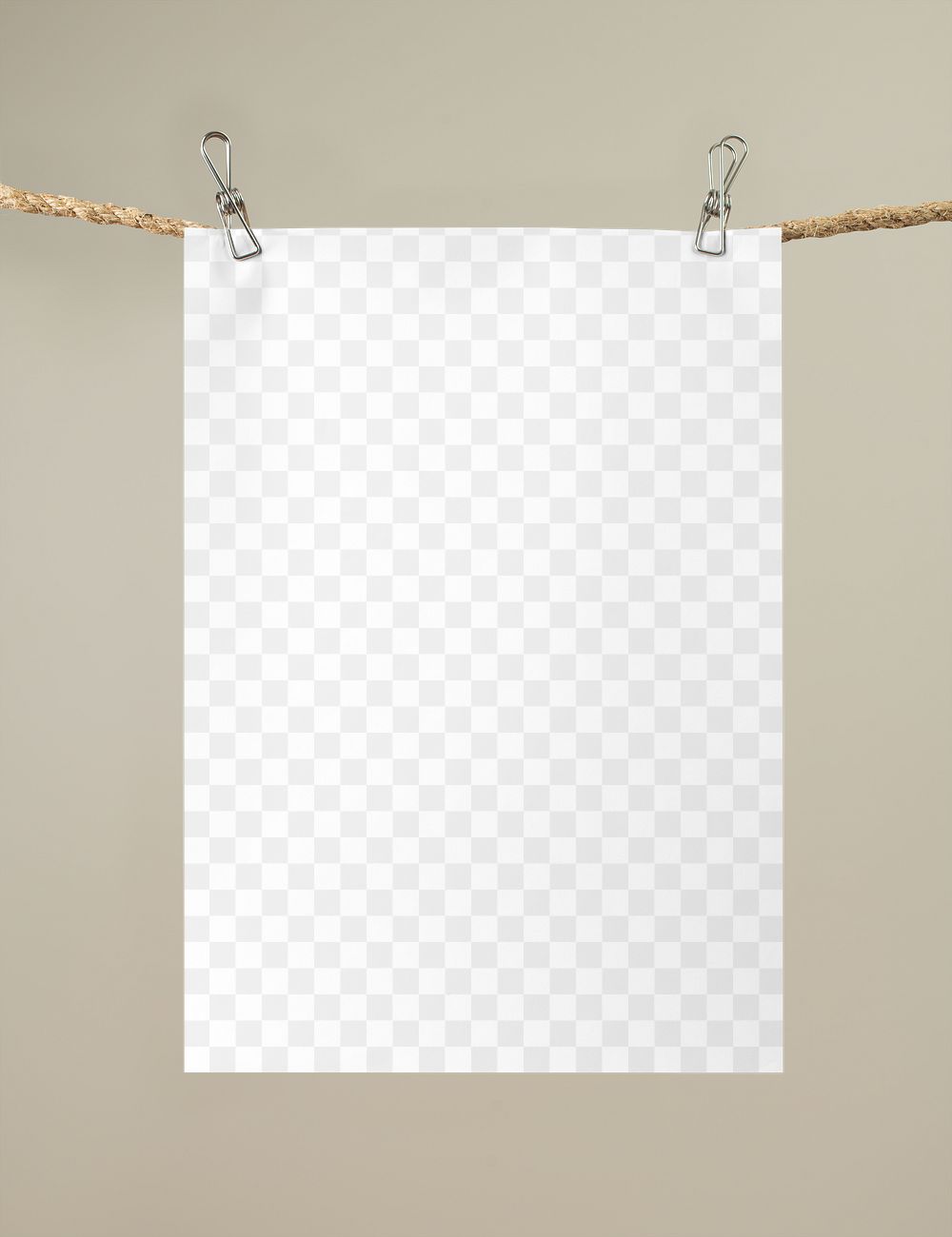 Poster png mockup, wall decoration in transparent design
