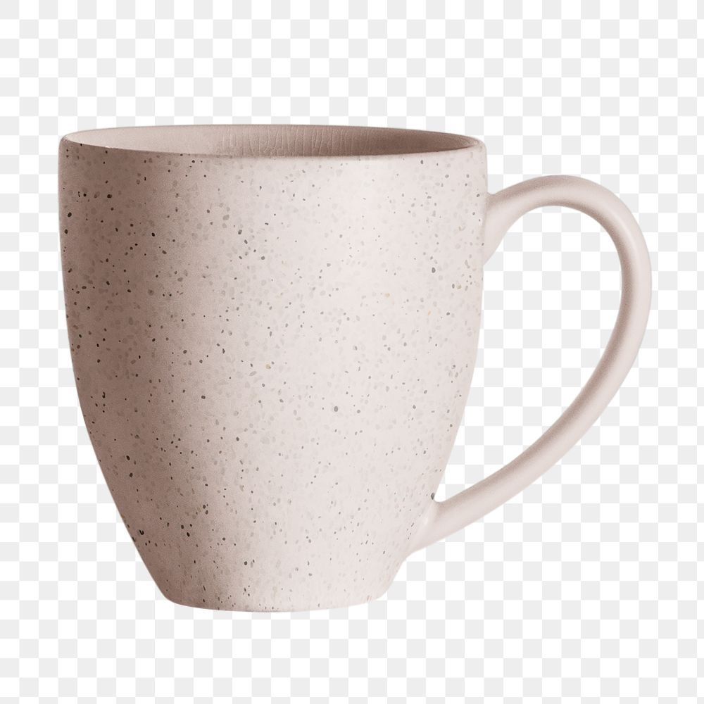 Pink coffee mug png, isolated object