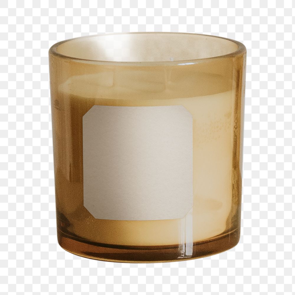 Amber aroma candle png, spa product