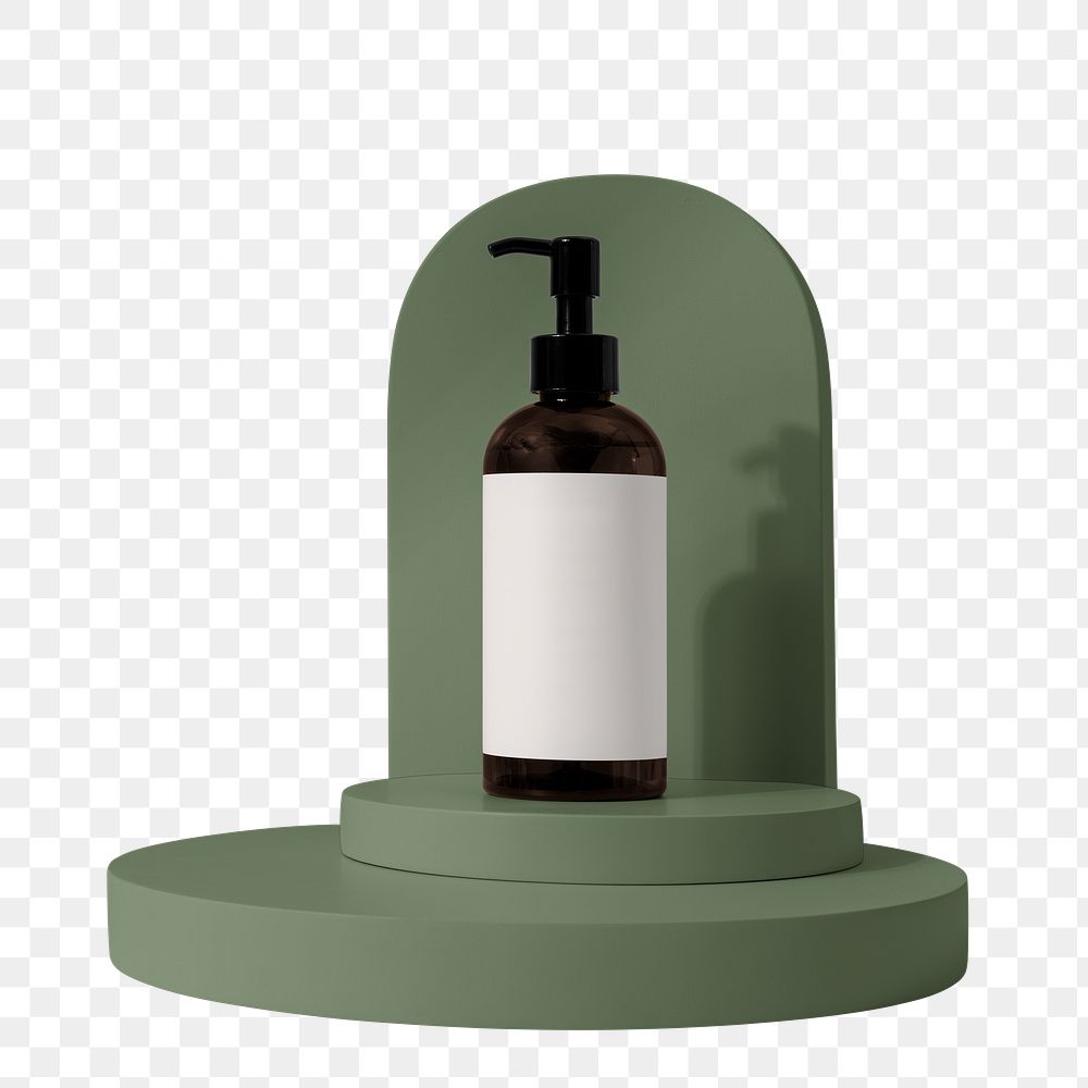 Cosmetic pump bottle png, green | Premium PNG Sticker - rawpixel