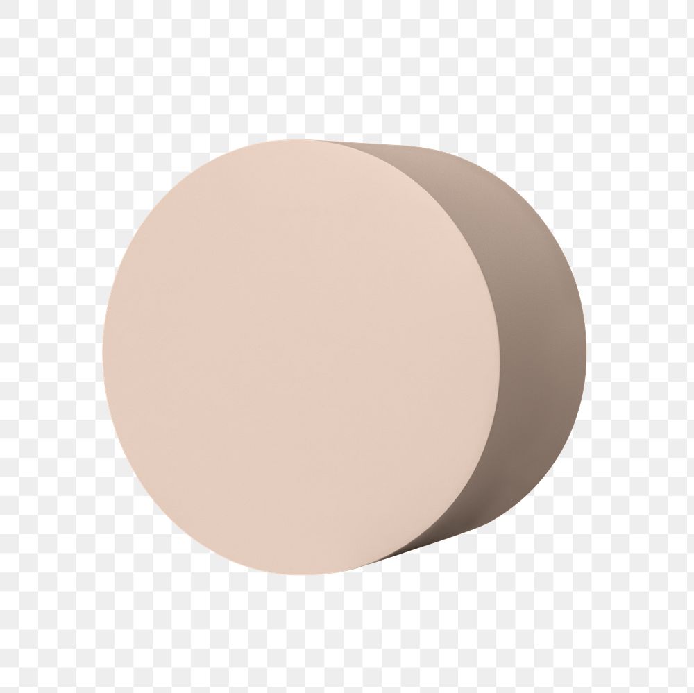 Beige geometric shape png, isolated object design