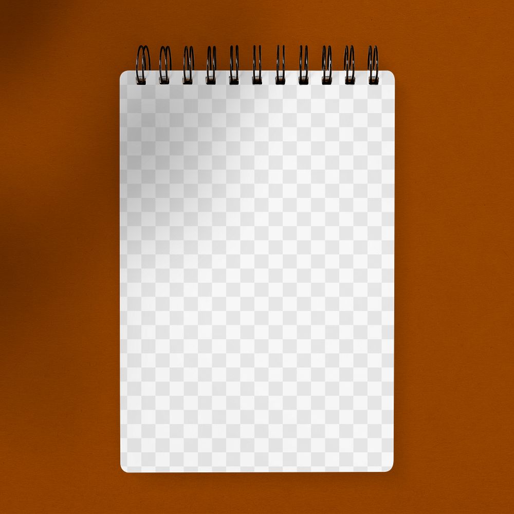 Notebook mockup png, autumn stationery, flat lay design