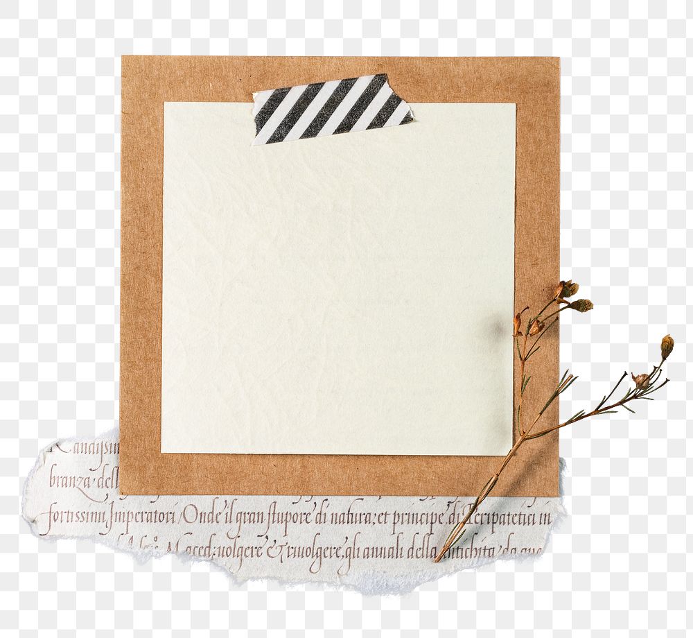 Brown aesthetic png sticky note Premium PNG rawpixel