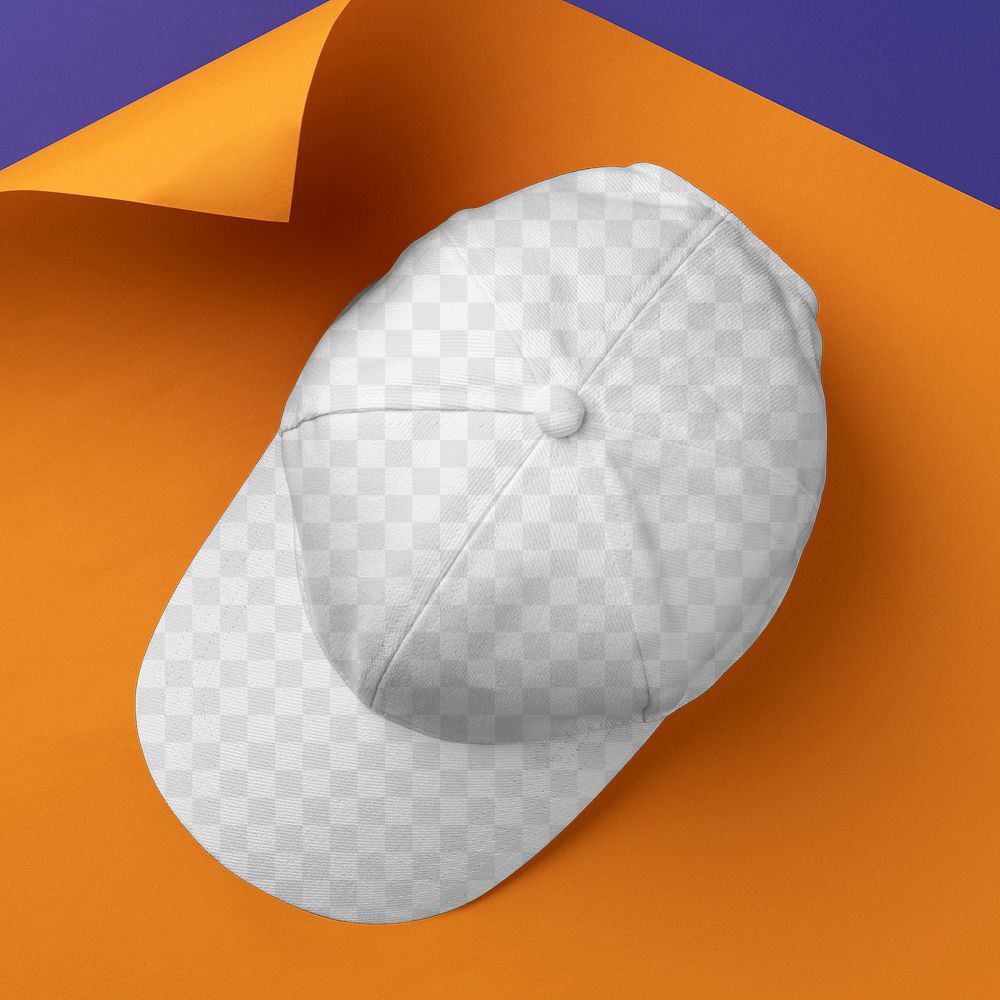 Baseball cap png mockup, fashion headwear accessory