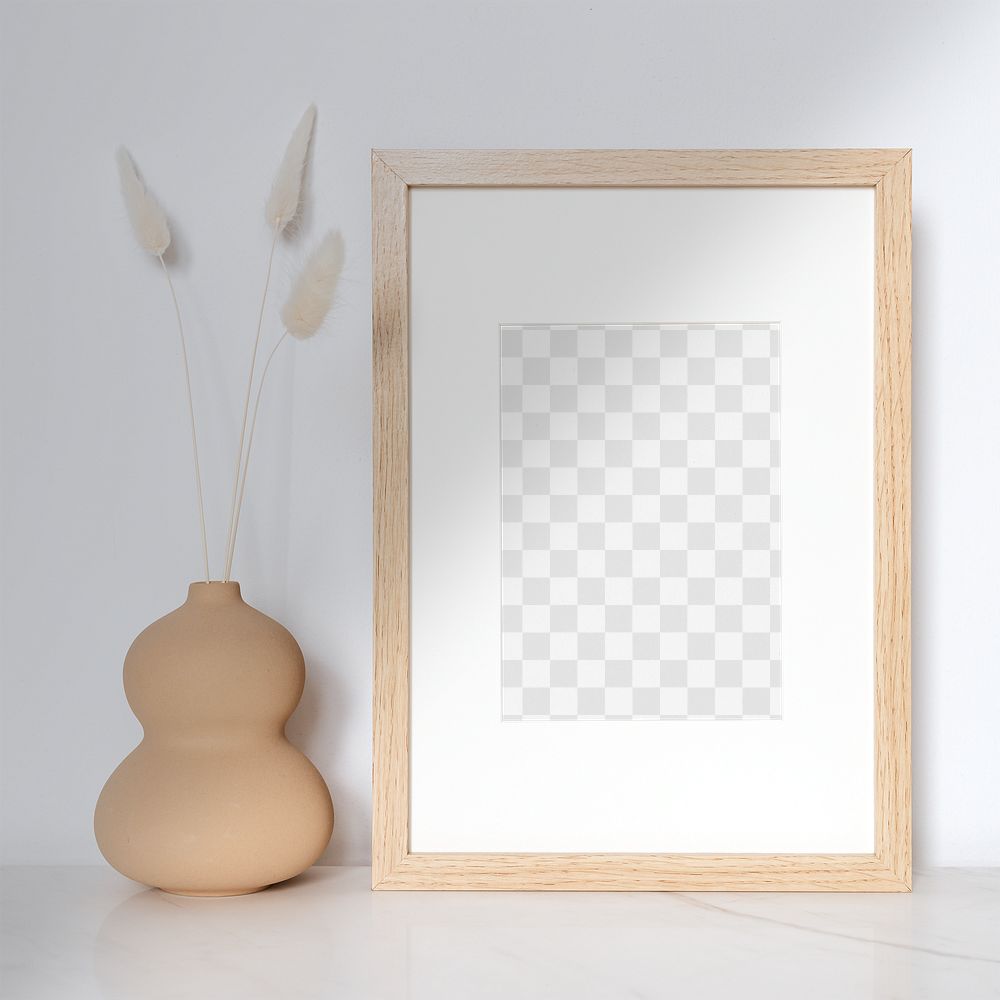 Empty wooden frame with dried | Premium PNG - rawpixel