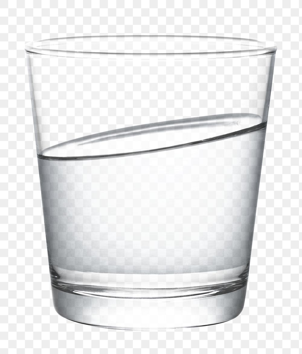Glass of water macro shot design element