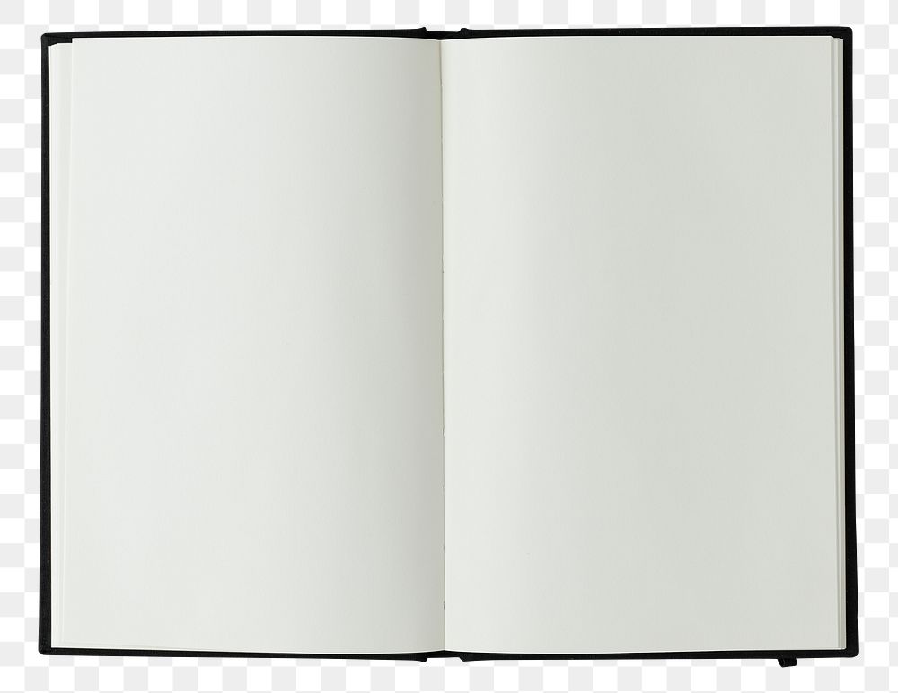 Opened notebook page design element