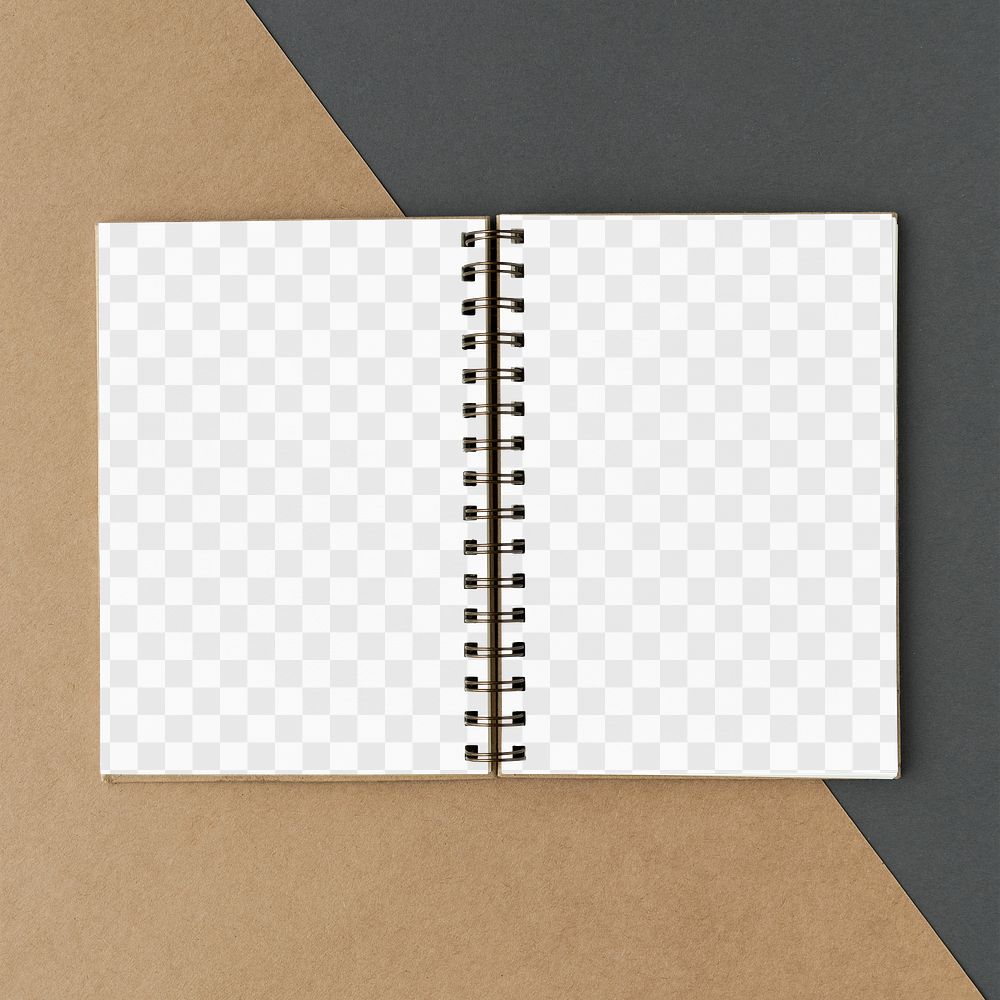 Opened notebook page design element