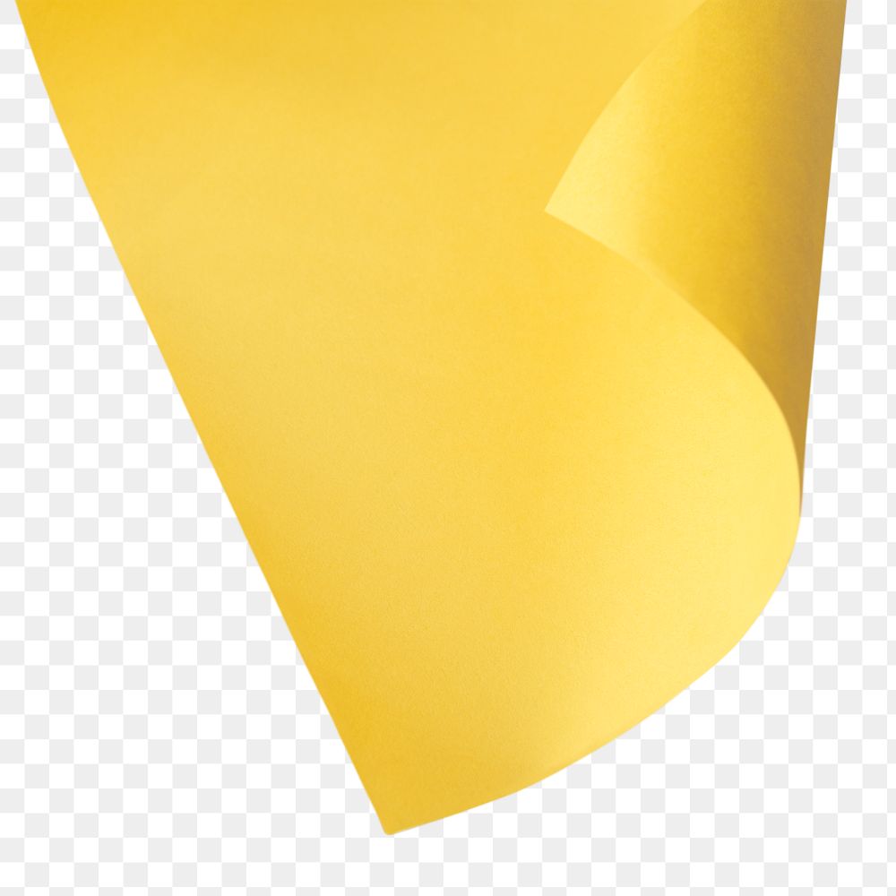 Yellow curled chart paper design Free PNG Sticker rawpixel Chart Paper Yellow
