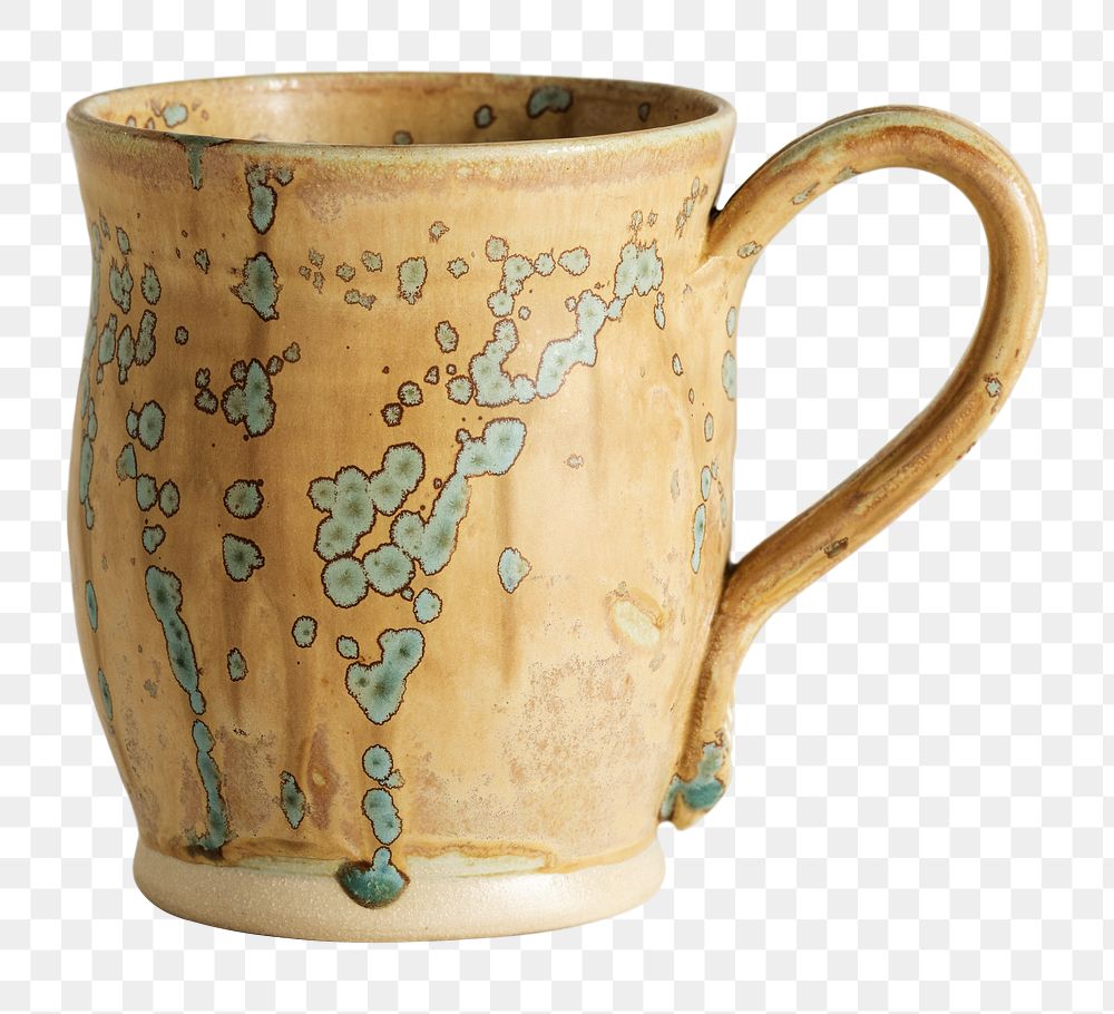 Rustic green spotted coffee mug mockup design resource