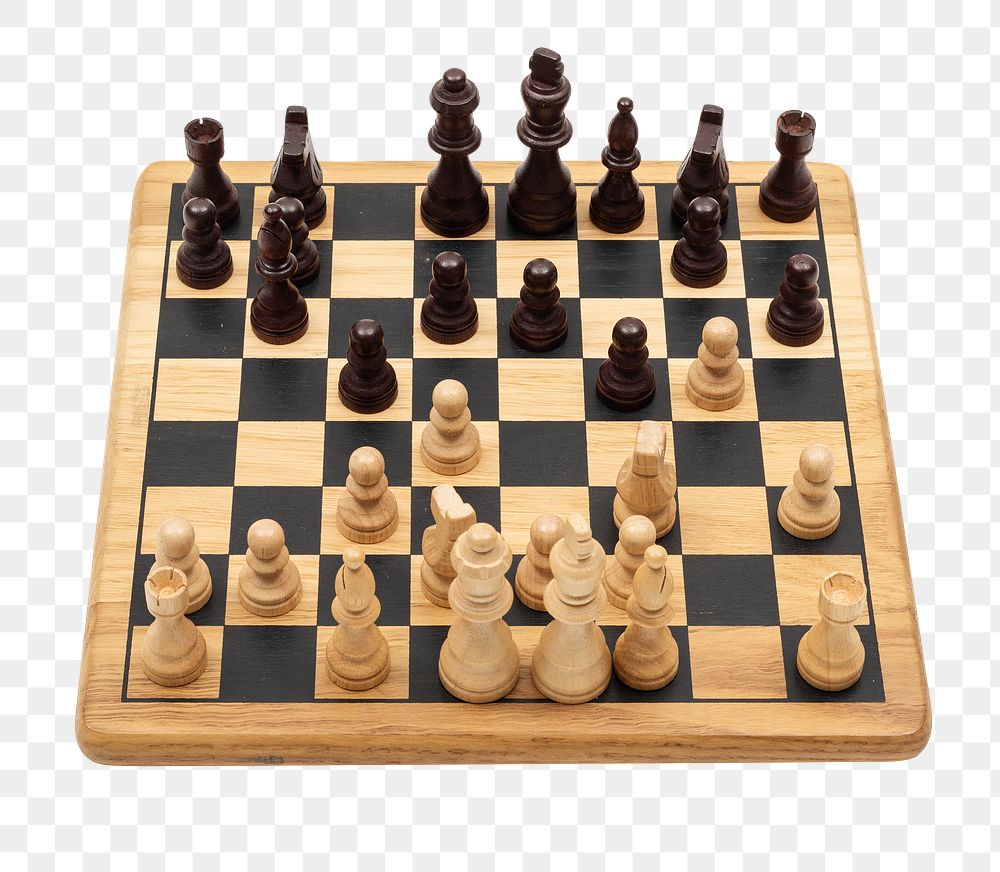 Wooden chessboard game design element