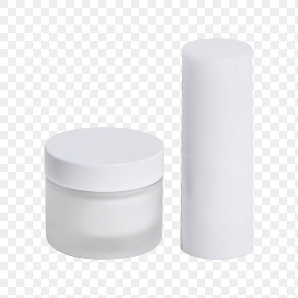 Set of white skin care package design element