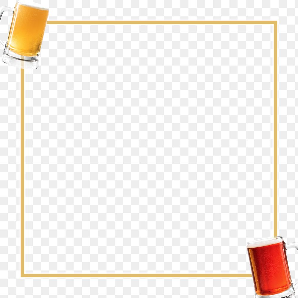 Png beer frame with design space